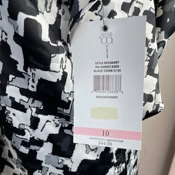 NWT Nine & Co. Blouse Top Size 10 - Picture 6 of 11